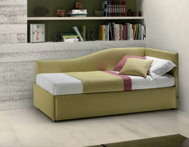 Letto in tessuto con testiera Twice Angolo Sagomato di Bside