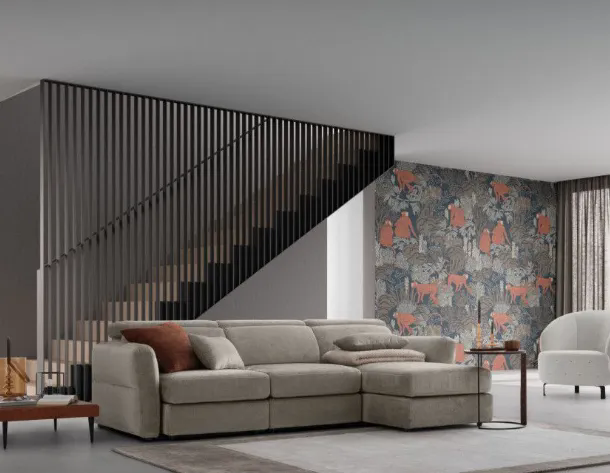 Divano con penisola Hill Double con sedute estraibili di LeComfort