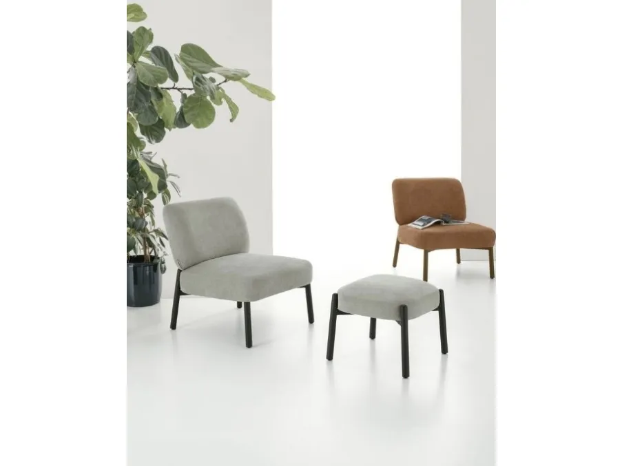 Pouf Kanto in tessuto imbottito di Target Point