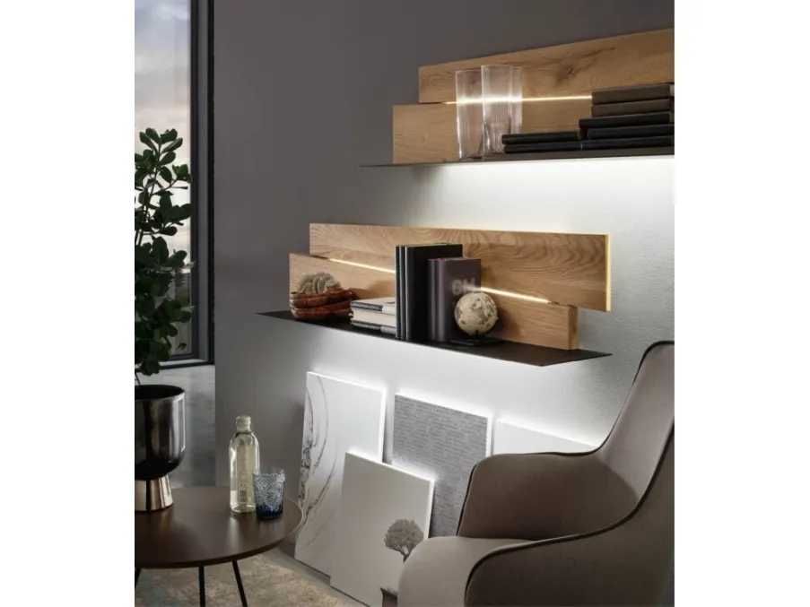 Mensola Scuderia in metallo e legno di Maronese