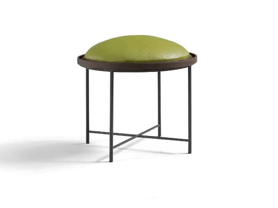 Tavolino Pouf con seduta reversibile in pelle imbottita di Sylt Egoitaliano