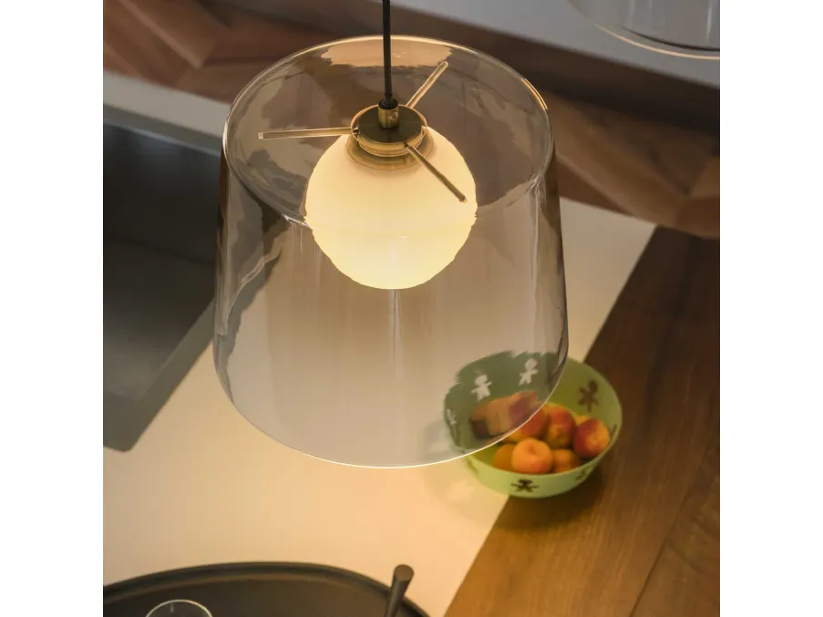 Lampada a sospensione Fade in vetro soffiato di Ideal Lux