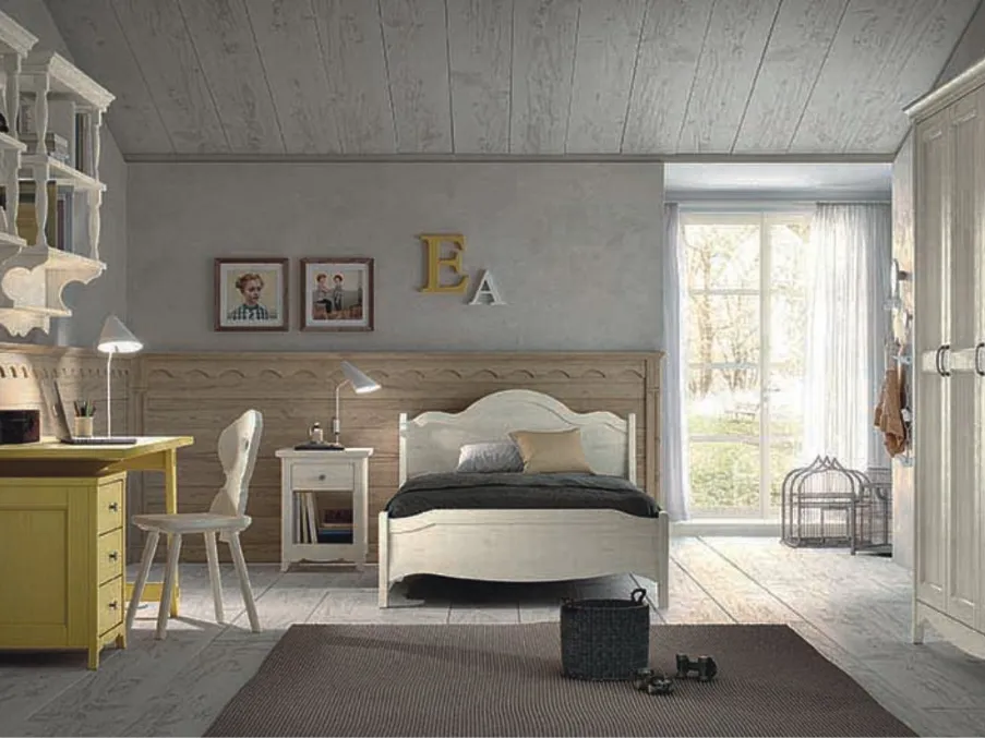 Cameretta con scrivania N22 Nuovo Mondo di Scandola