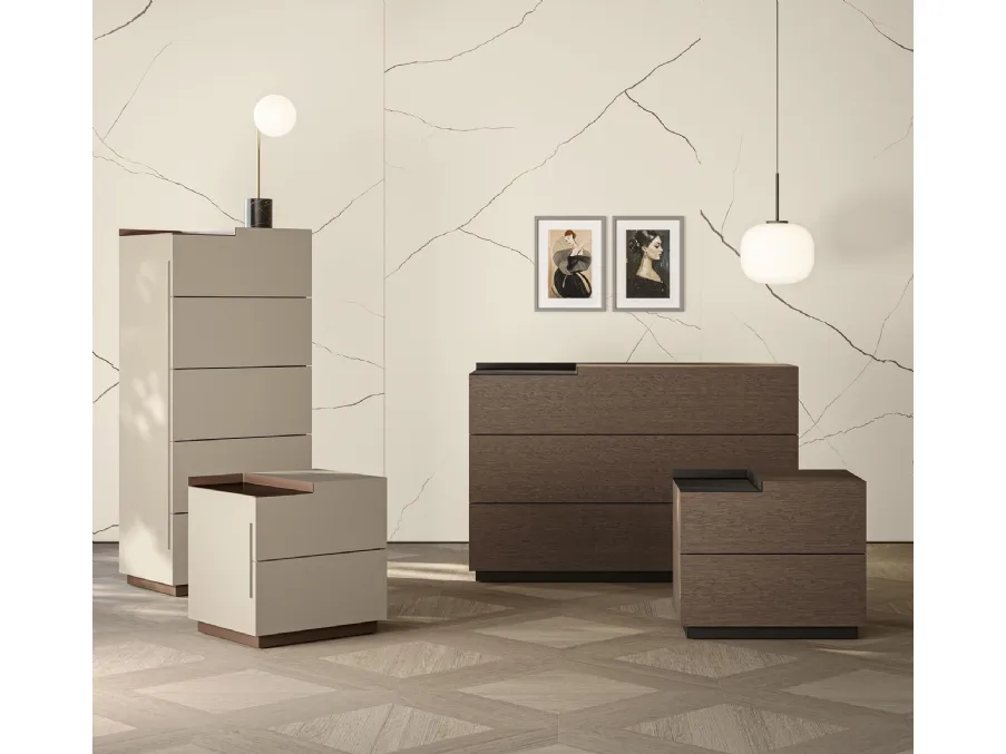 Gruppo Notte City in legno o laccato opaco di Morassutti