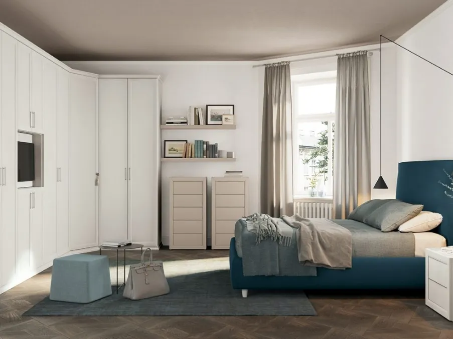 Letto in tessuto imbottito Arcadia Norma di Colombini Casa