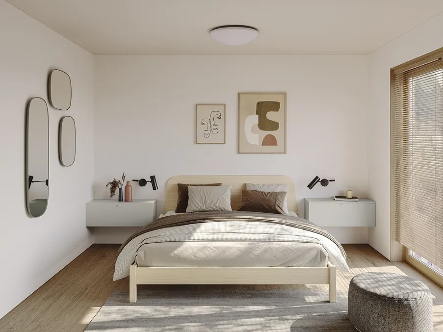 Letto con testiera Virgo di Colombini Casa