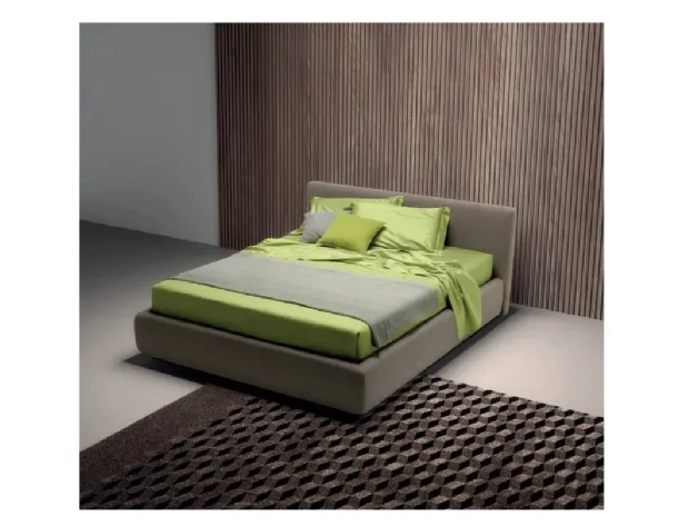 Letto in tessuto sfoderabile con testiera Happy di Bside