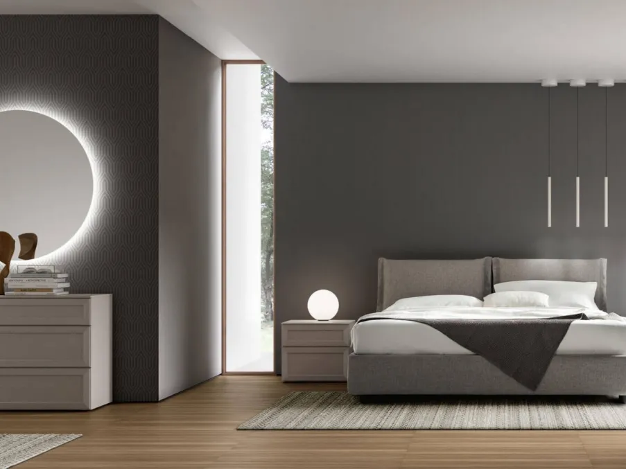 Letto imbottito Lola con contenitore di Maronese