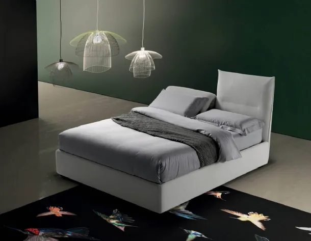 Letto matrimoniale con testiera relax regolabile Sharp di Bside