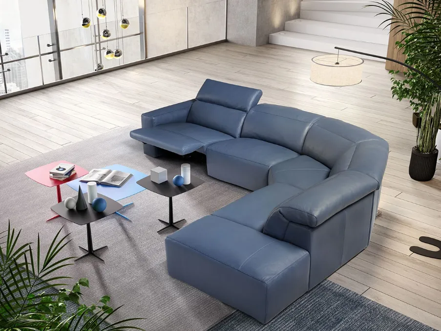 Divano relax in pelle Beverly di Egoitaliano