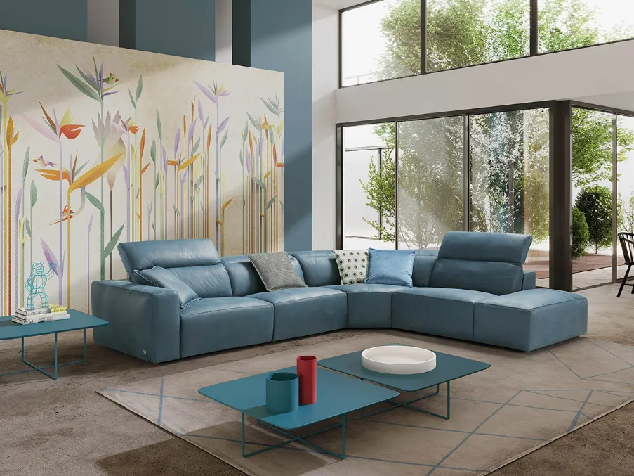 Divano relax in pelle Beverly di Egoitaliano