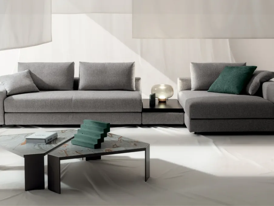 Divano con penisola Kuba Plain di Nicoline