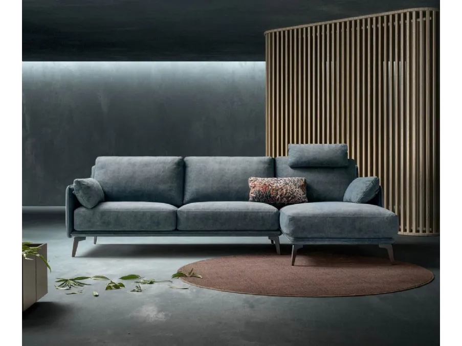 Divano moderno in tessuto con penisola Living Minimal di Samoa
