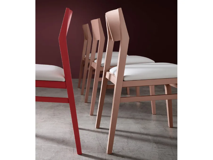 Sedia Ester in legno laccato di Maronese