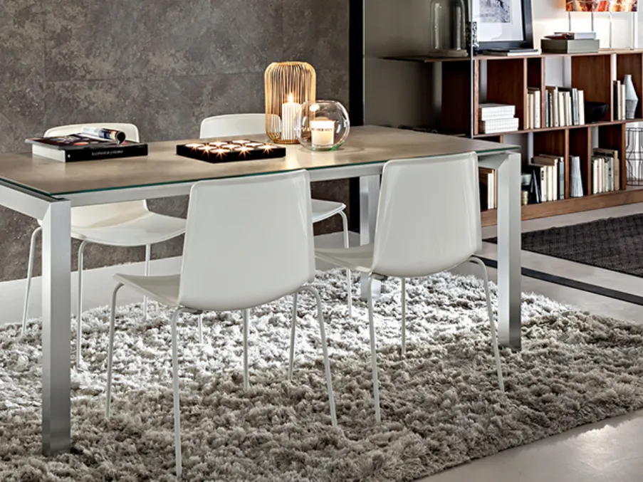 Tavolo moderno allungabile in laminato Luca di La Primavera