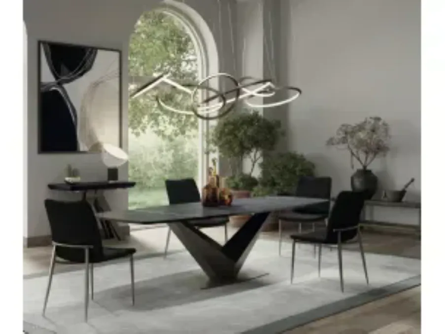 Tavolo allungabile piano in ceramica