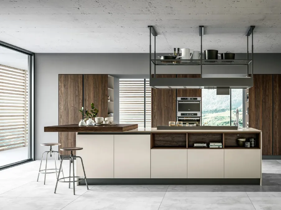 Cucina Moderna con isola Round 01 di Arredo3