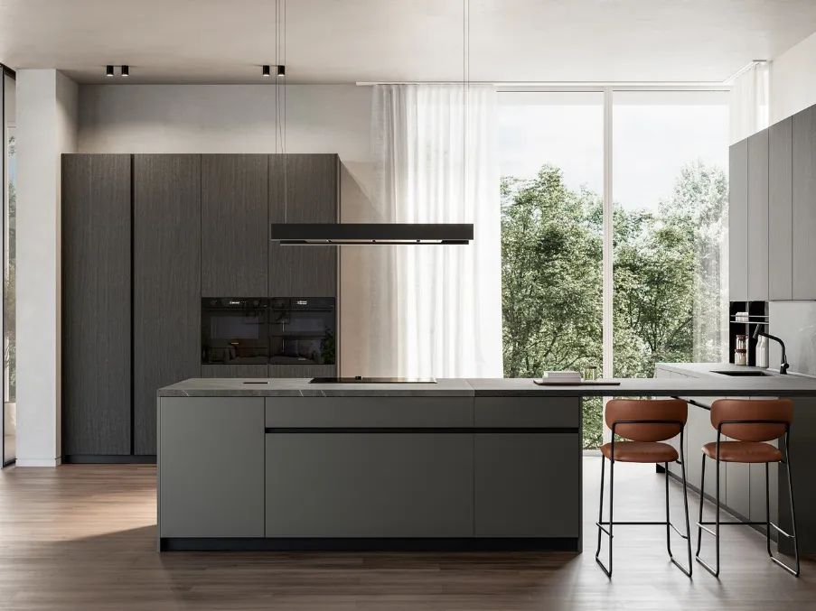 Cucina Moderna con penisola Time di Arredo3
