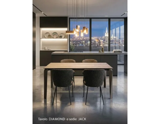 Diamond e 4 sedie Jack di Zamagna